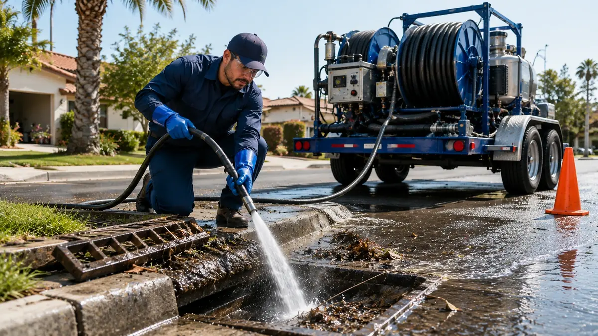 Storm Drain Hydro Jet Cleaning in Randsburg