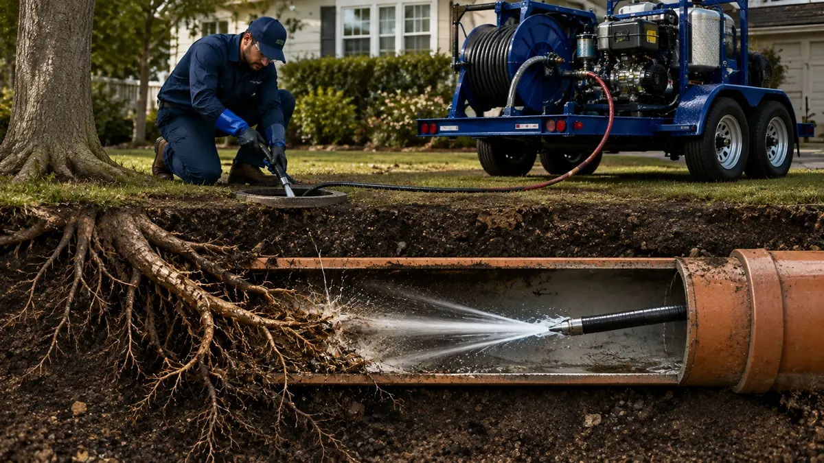Tree Root Removal with Hydro Jetting in Randsburg
